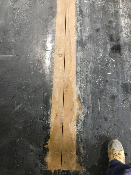 Trench reinstated with a fresh joint cut